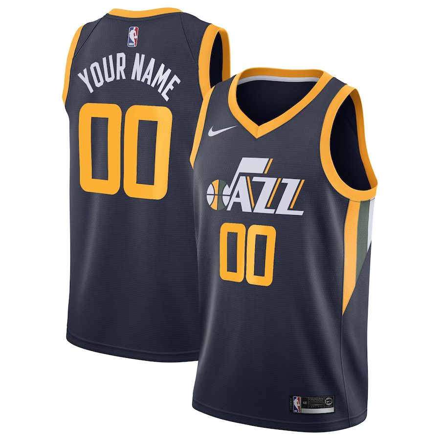Men Utah Jazz Nike Navy Swingman Custom NBA Jersey->utah jazz->NBA Jersey